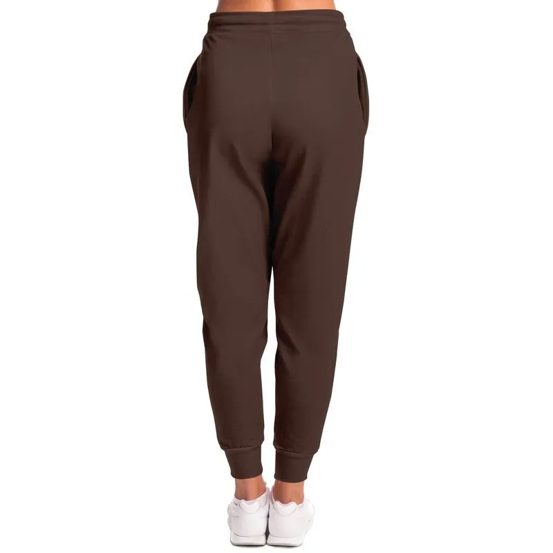 Dark Red Brown Joggers | Unisex | with PLUS sizes | Dark Pale Pastel Red Brown | C0M30Y30K80