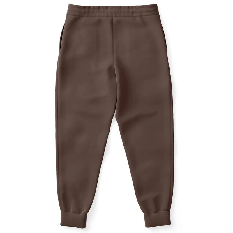Dark Red Brown Joggers | Unisex | with PLUS sizes | Dark Pale Pastel Red Brown | C0M30Y30K80