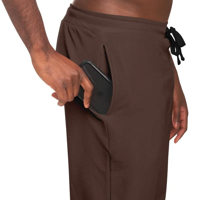 Dark Red Brown Joggers | Unisex | with PLUS sizes | Dark Pale Pastel Red Brown | C0M30Y30K80