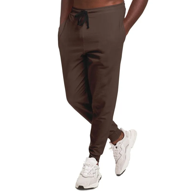 Dark Red Brown Joggers | Unisex | with PLUS sizes | Dark Pale Pastel Red Brown | C0M30Y30K80