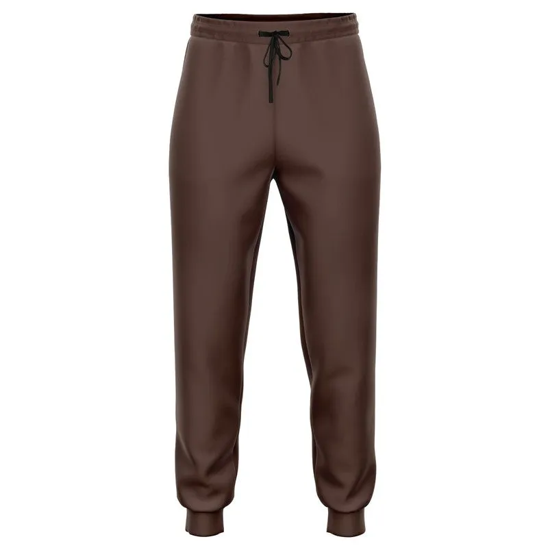 Dark Red Brown Joggers | Unisex | with PLUS sizes | Dark Pale Pastel Red Brown | C0M30Y30K80