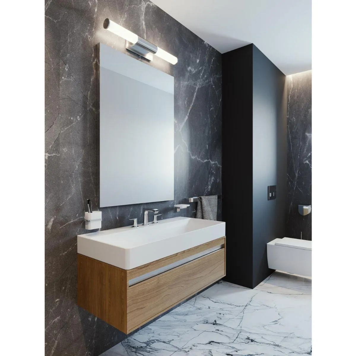DAX 36 in. LED Armed Sconce Satin Nickel finish