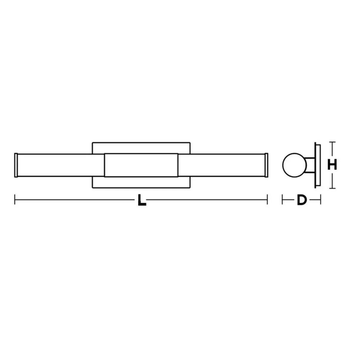 DAX 36 in. LED Armed Sconce Satin Nickel finish