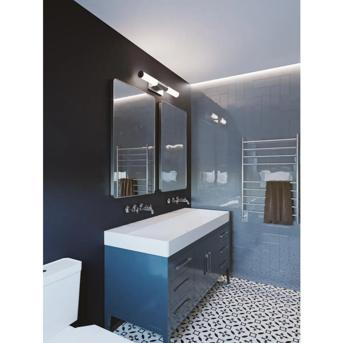 DAX 36 in. LED Armed Sconce Satin Nickel finish