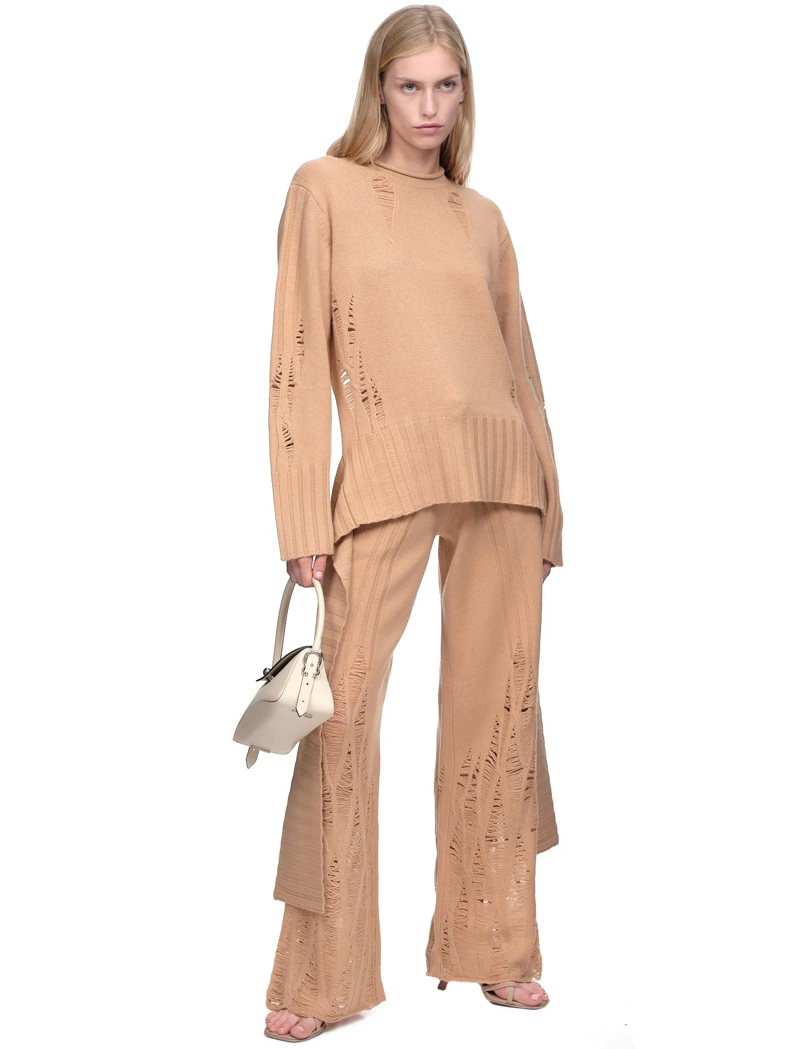 Distressed Cashmere Pants (C7097P22-CAMEL)