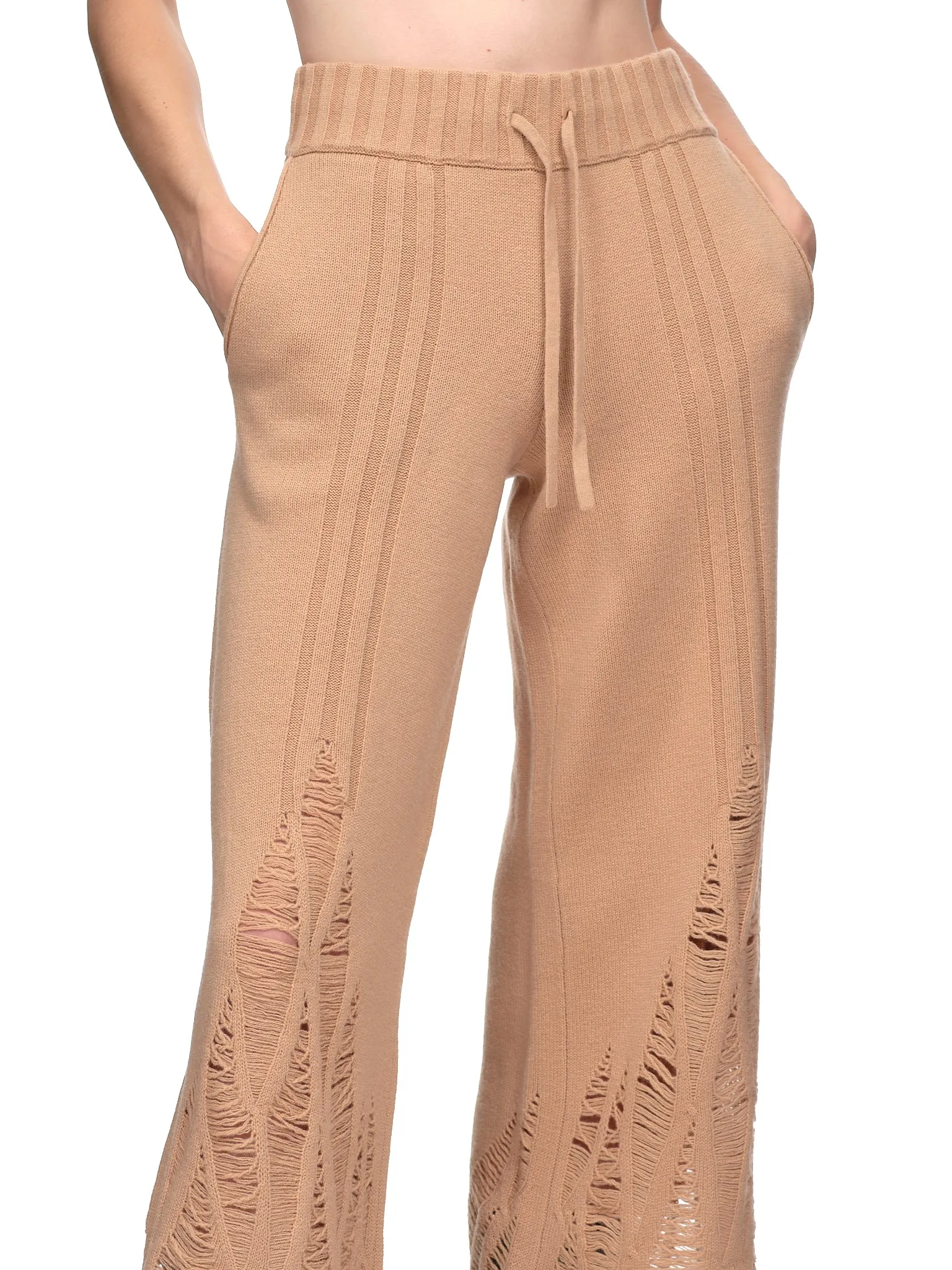 Distressed Cashmere Pants (C7097P22-CAMEL)