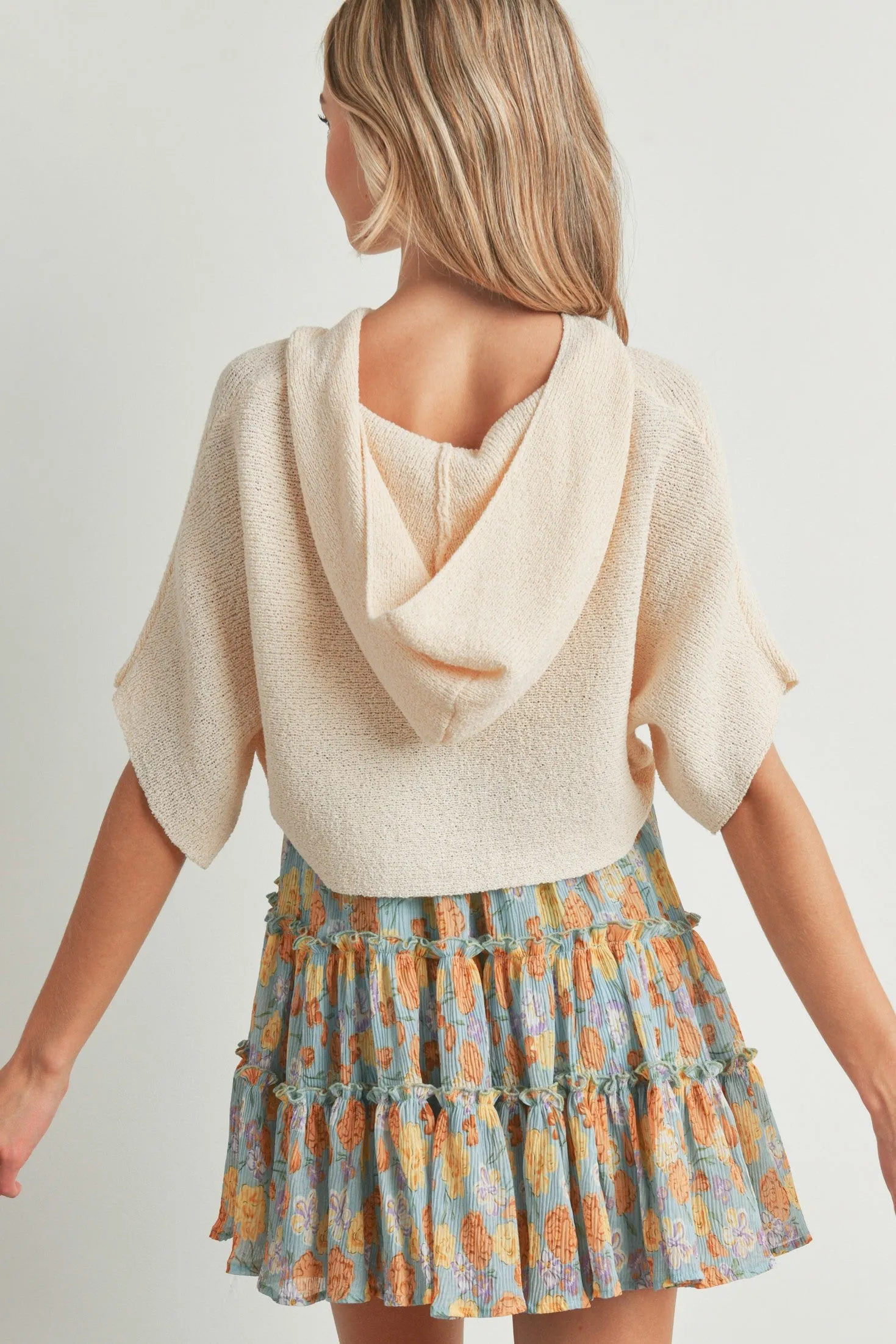 Drop Shoulder Crop Sweater