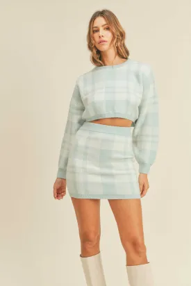 ENSLEY PLAID SWEATER SET