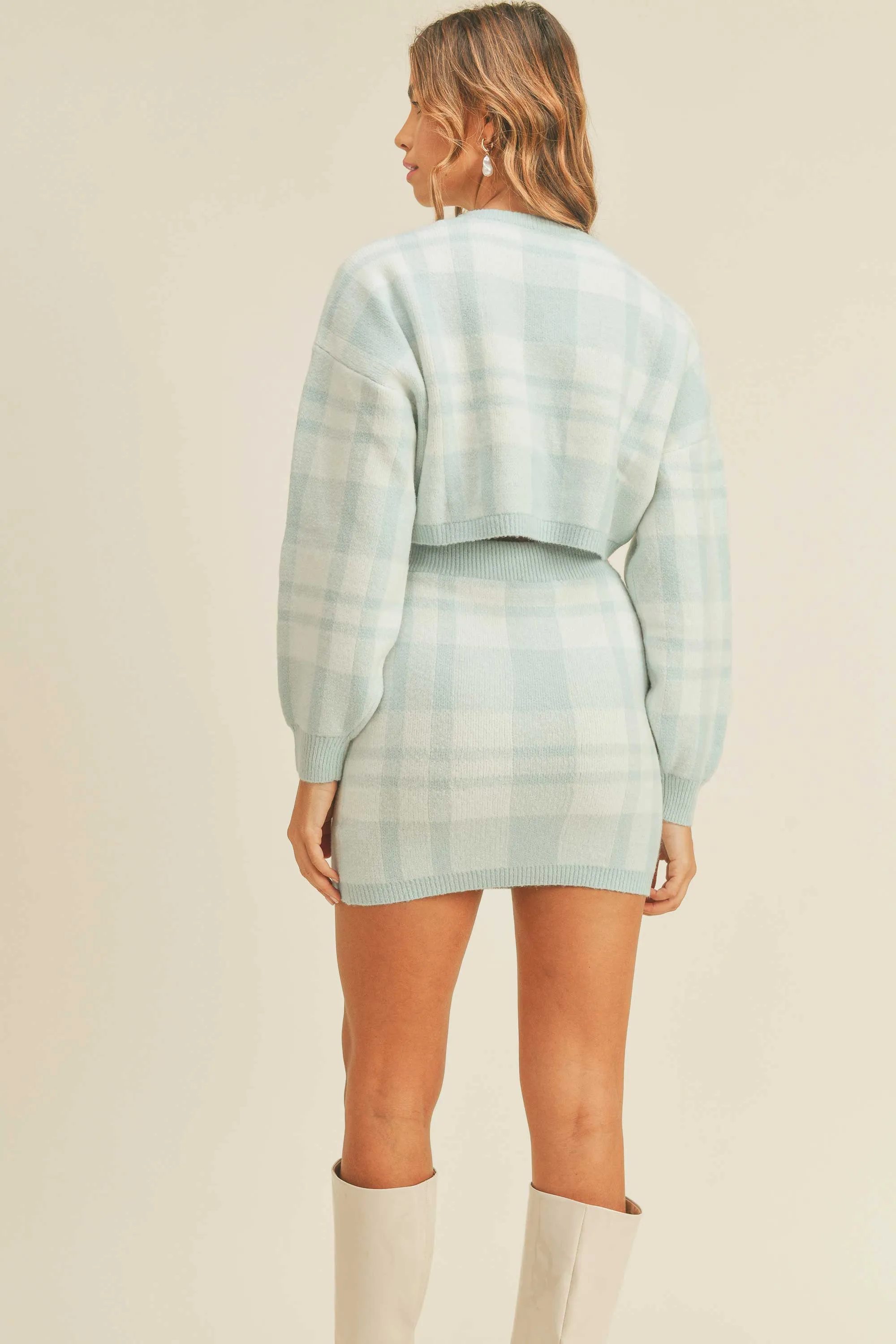 ENSLEY PLAID SWEATER SET