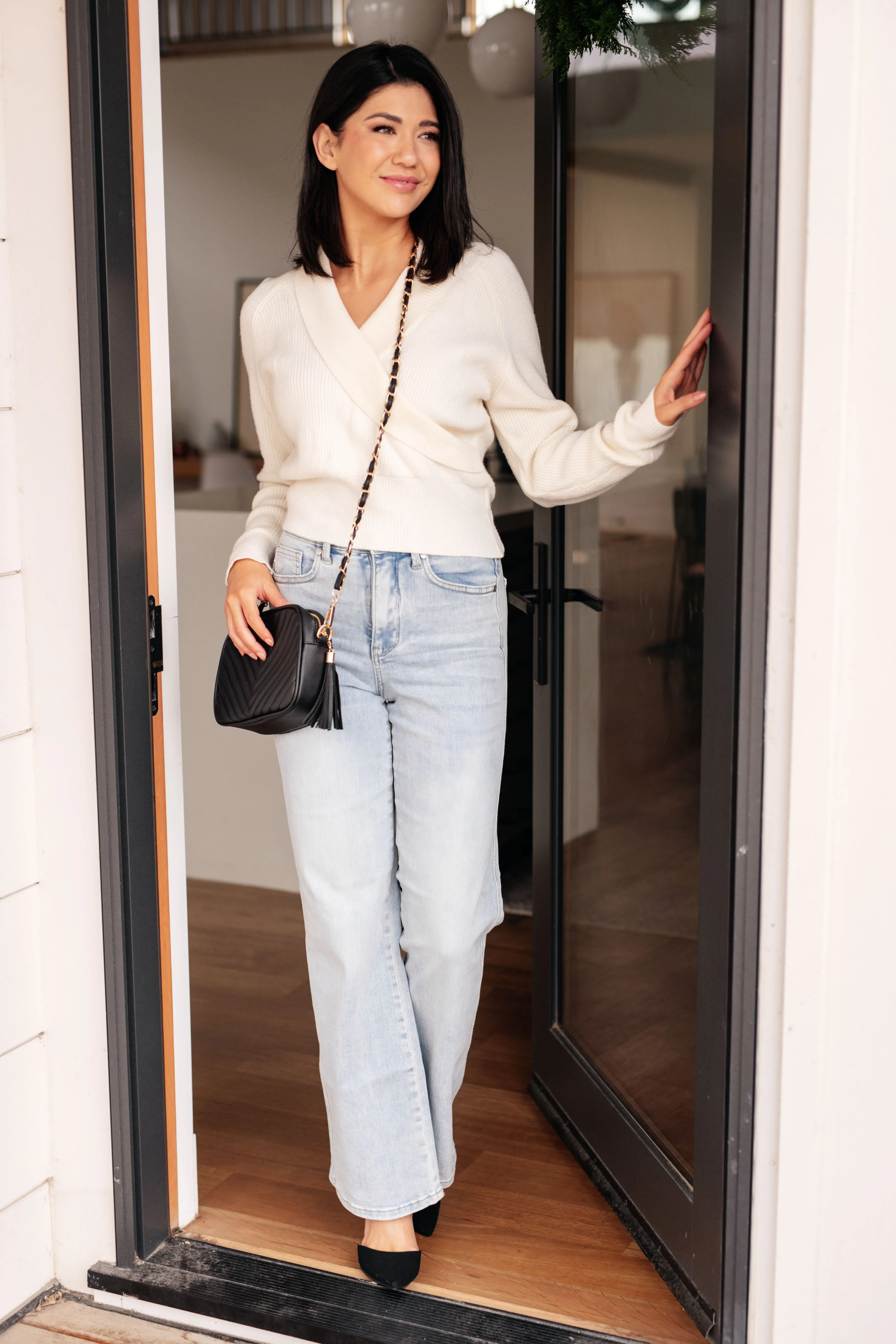 Fall in Love Surplice Sweater