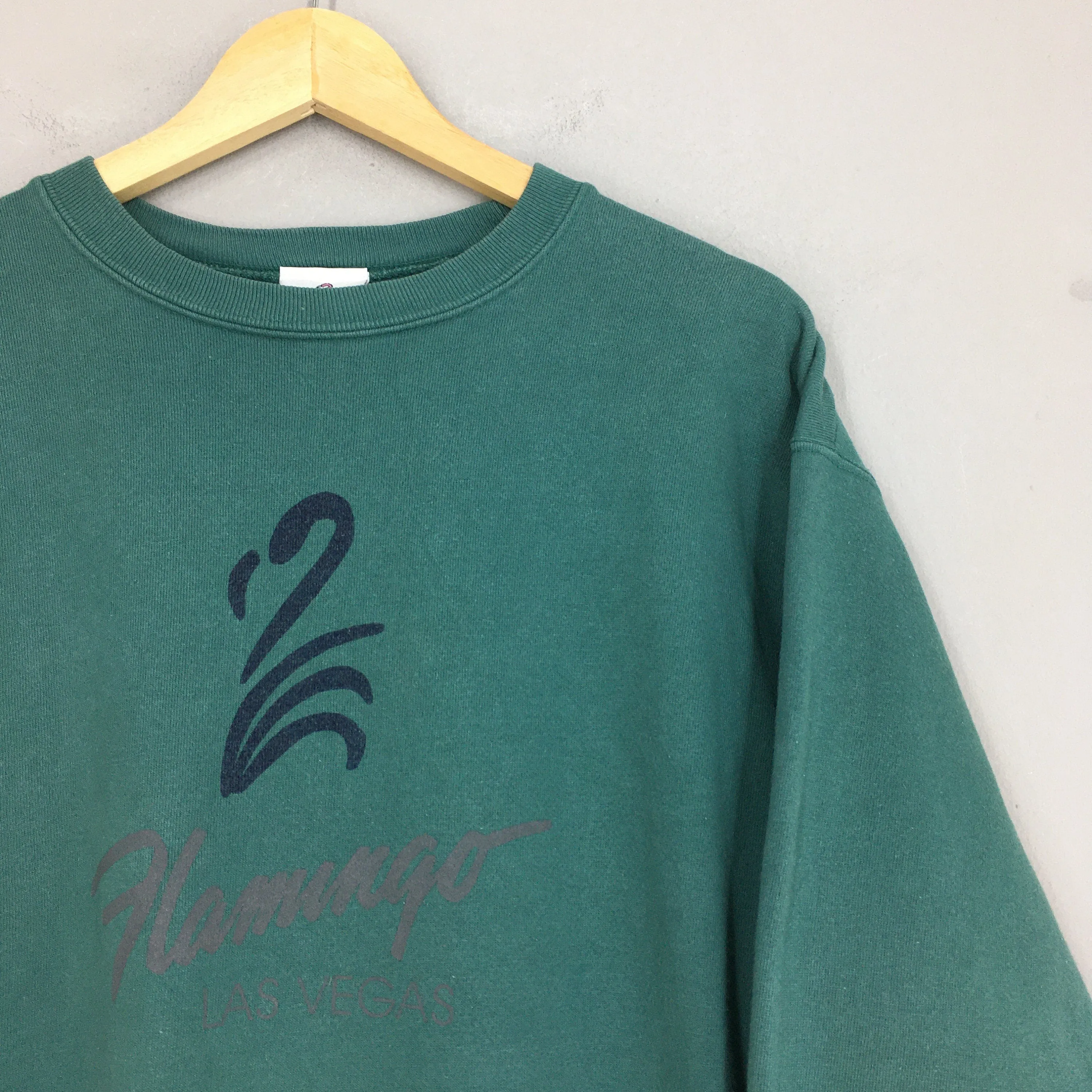 Flamingo Hilton Las Vegas Green Sweatshirt Medium