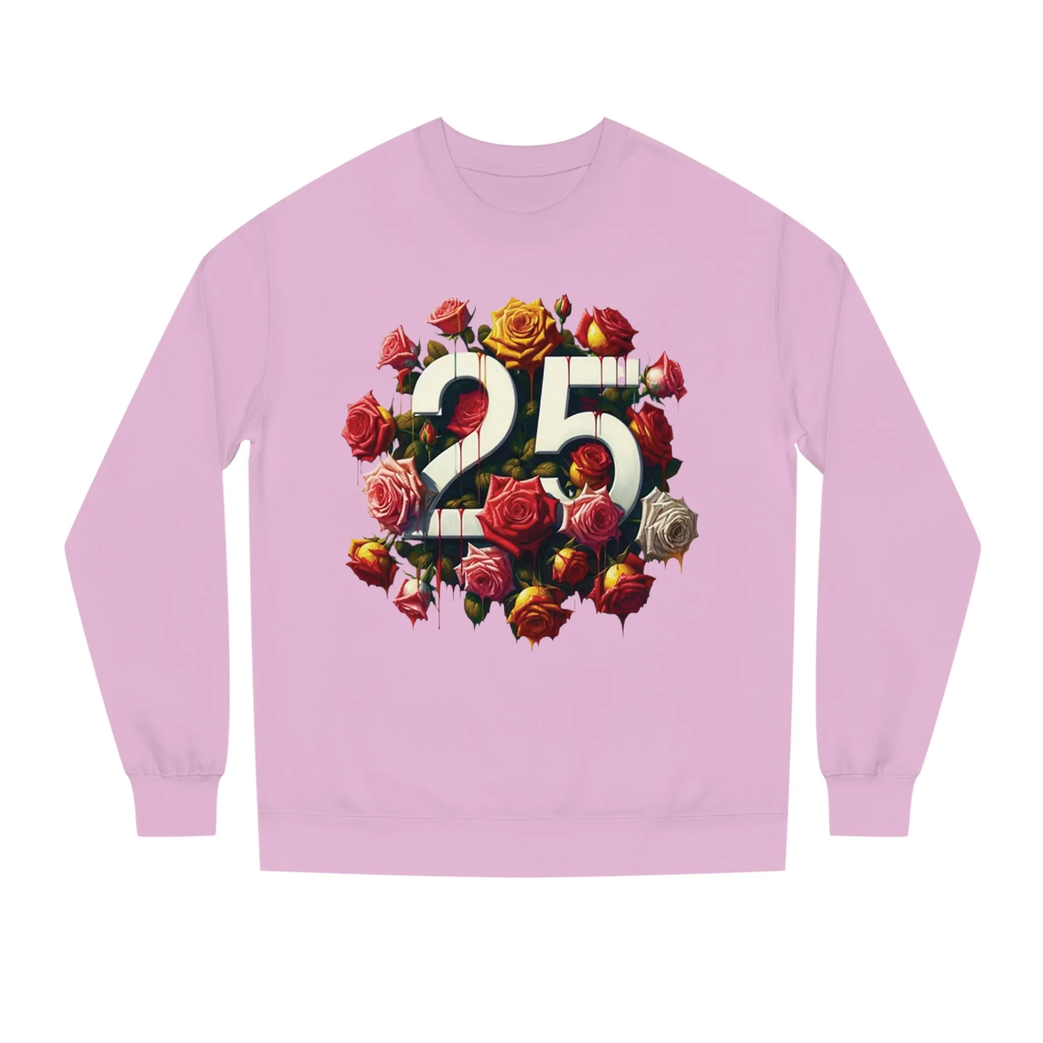 Floral Sweatshirt - Unisex Crew Neck Sweatshirt - Super Bowl Valentine Flowers Design