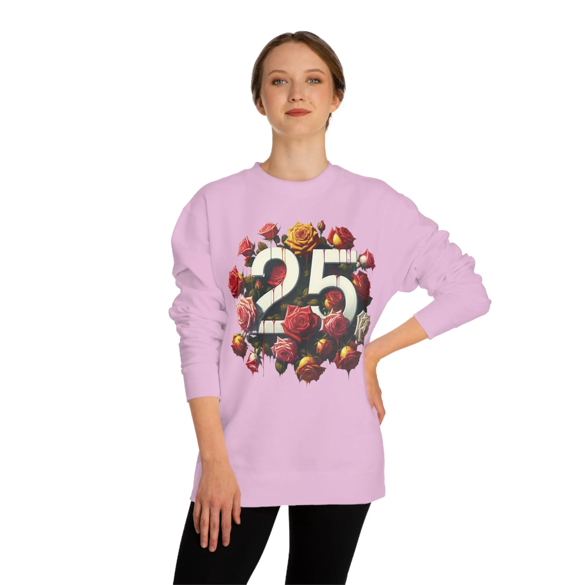 Floral Sweatshirt - Unisex Crew Neck Sweatshirt - Super Bowl Valentine Flowers Design