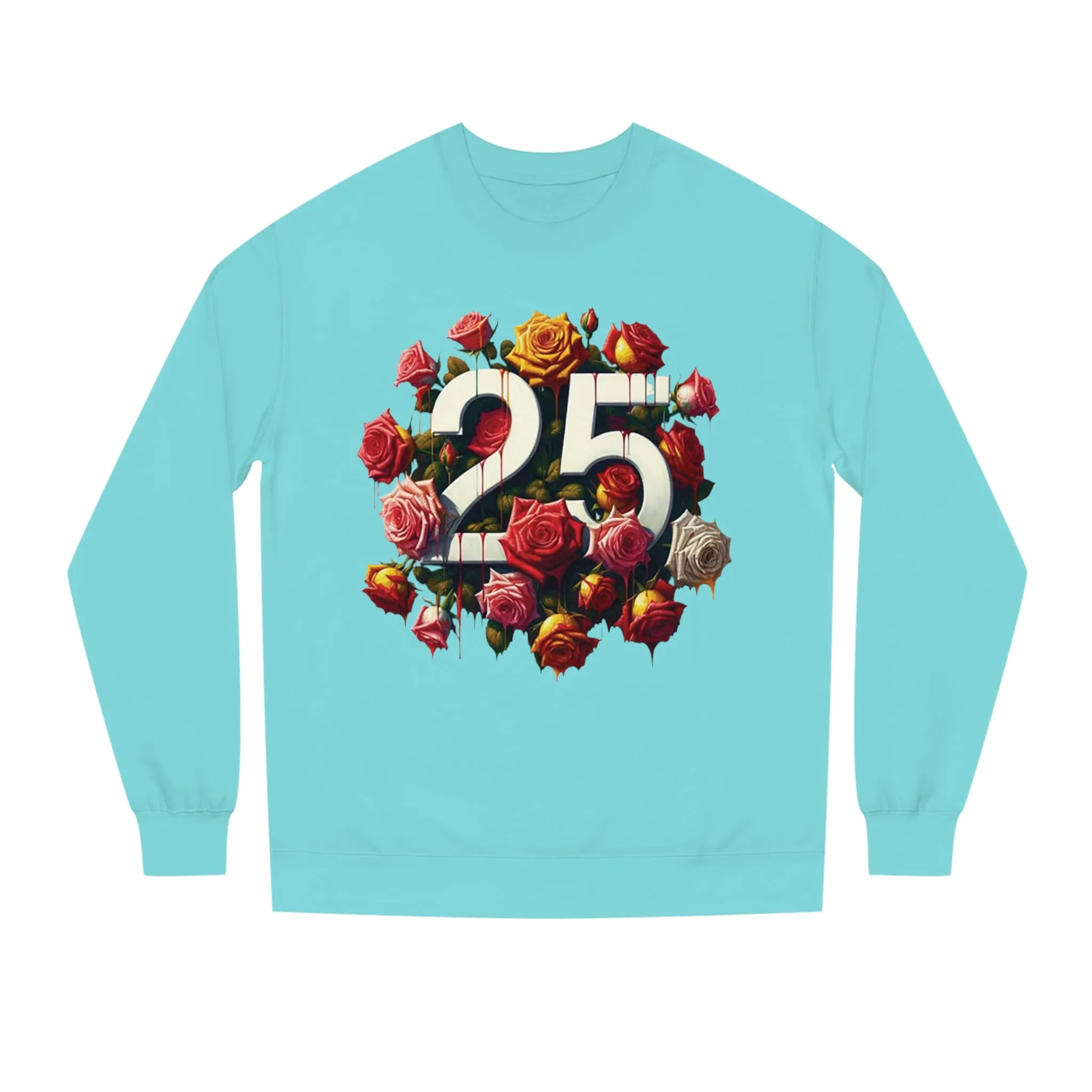 Floral Sweatshirt - Unisex Crew Neck Sweatshirt - Super Bowl Valentine Flowers Design