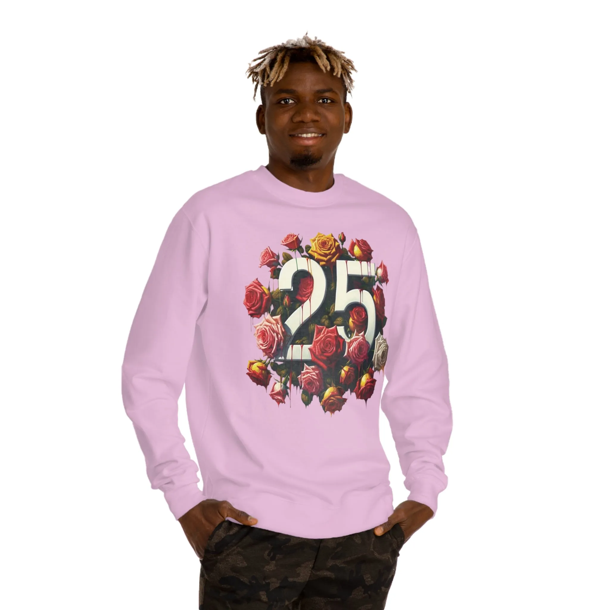 Floral Sweatshirt - Unisex Crew Neck Sweatshirt - Super Bowl Valentine Flowers Design
