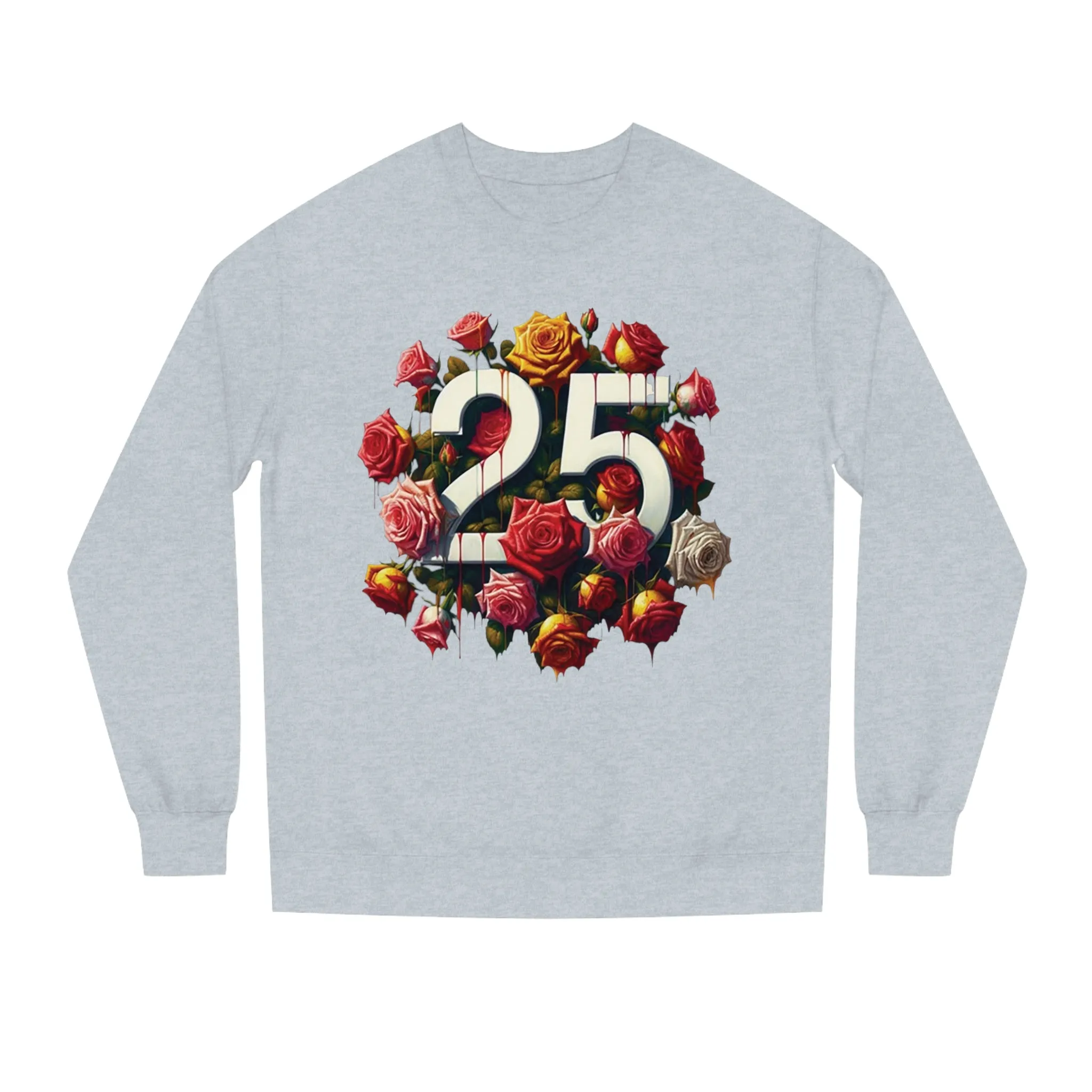 Floral Sweatshirt - Unisex Crew Neck Sweatshirt - Super Bowl Valentine Flowers Design