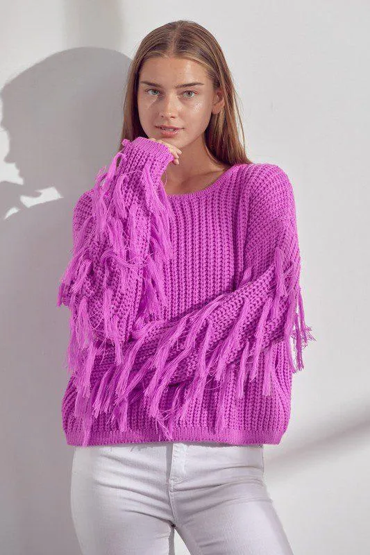 Fringe Crop Sweater