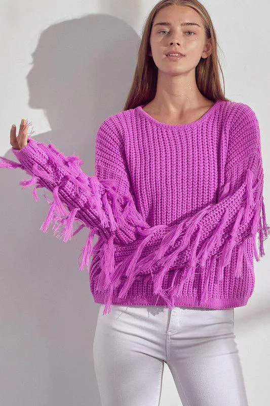 Fringe Crop Sweater