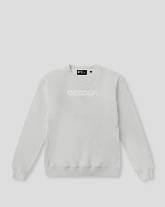 Geedup Sportsman Crewneck Ice Grey/White