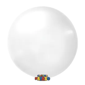Globos Payaso 36in Balloon Pastel White 3ct