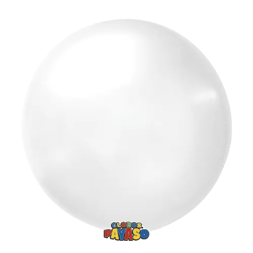Globos Payaso 36in Balloon Pastel White 3ct