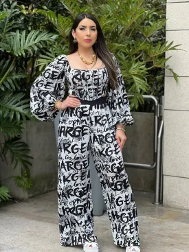 Graffiti Palazzo Pants