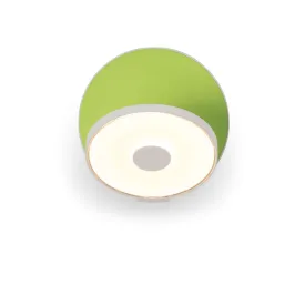 Gravy 5 in. LED Wall Light Hardwire Matte White Body Matte Green Plate