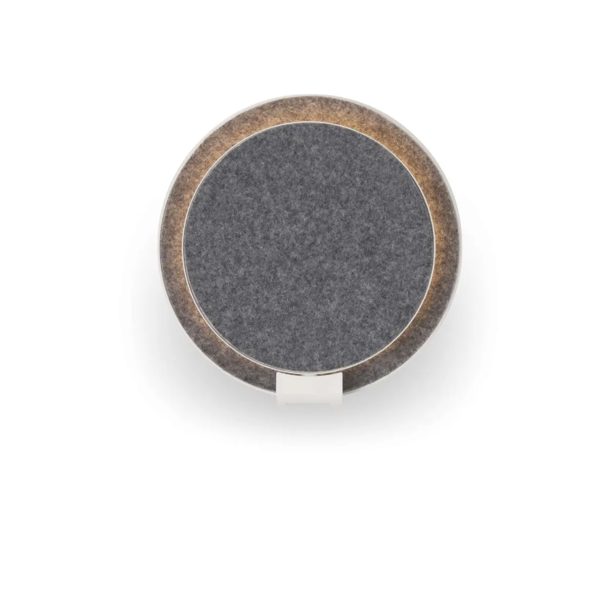 Gravy 5 in. LED Wall Light Plug In Matte White Body Oxford Felt Plate