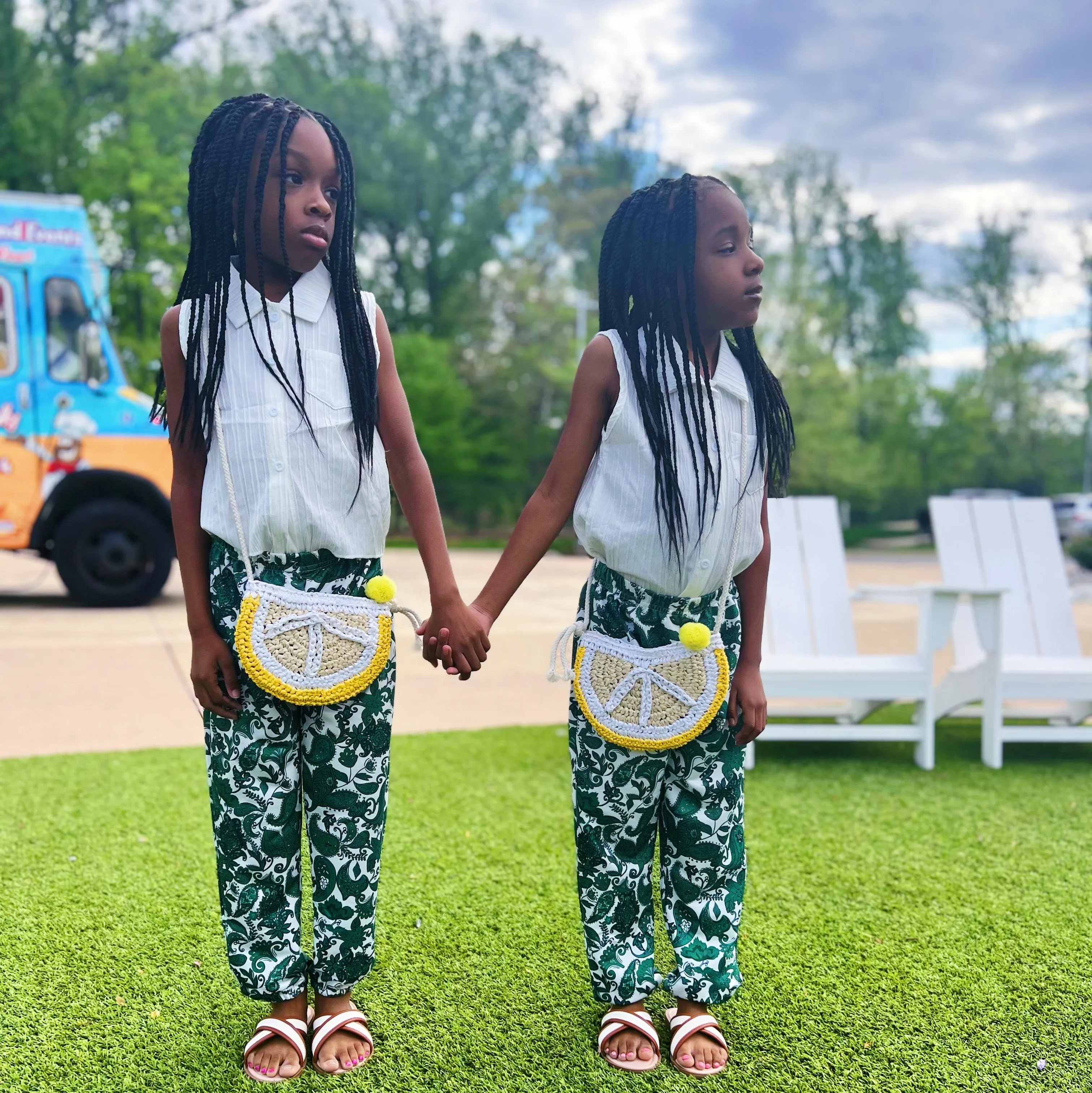 Green boho Joggers