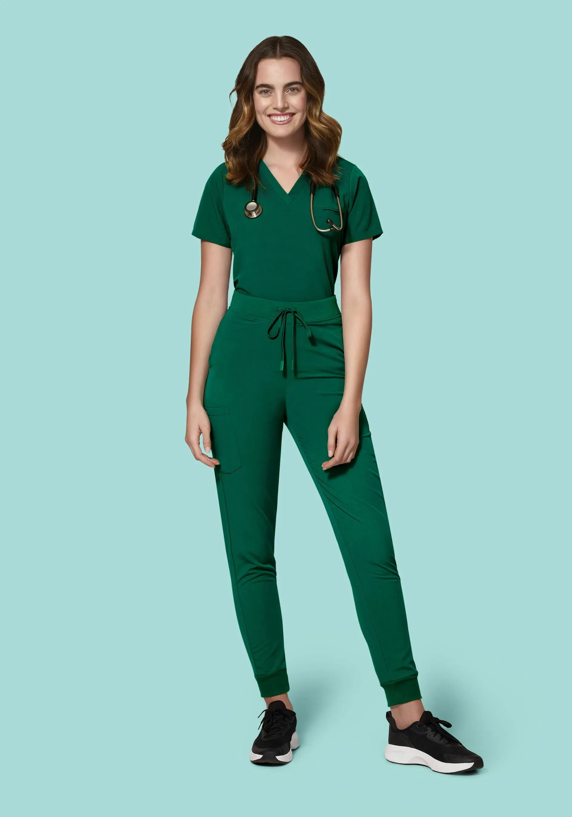 High Waisted Joggers Hunter Green