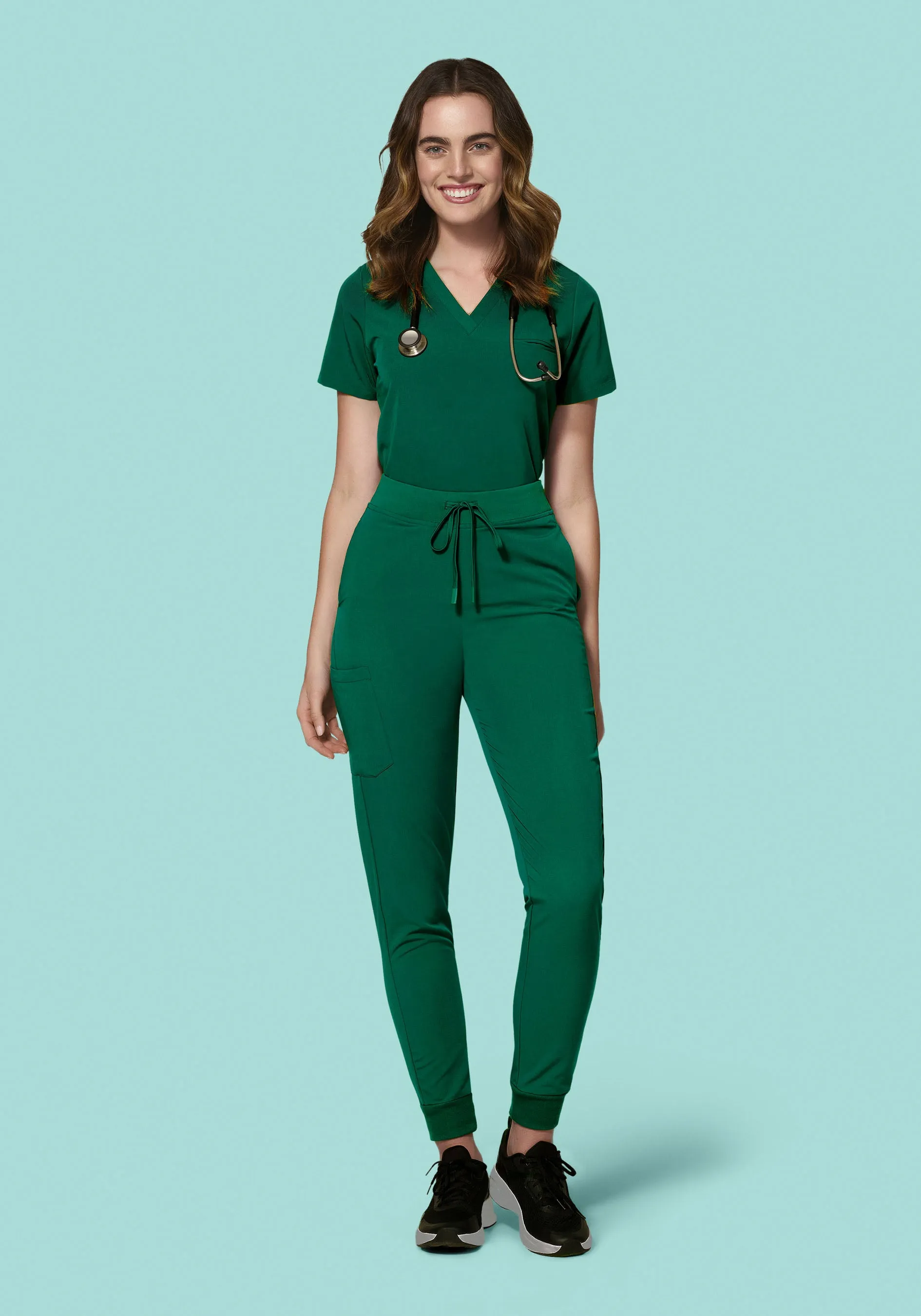 High Waisted Joggers Hunter Green