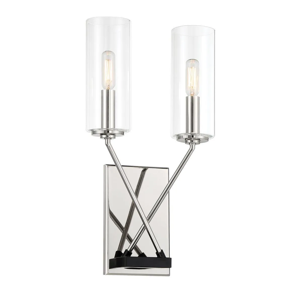 Highland Crossing 17 in. Armed Sconce Polished Nickel finish