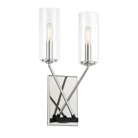 Highland Crossing 17 in. Armed Sconce Polished Nickel finish