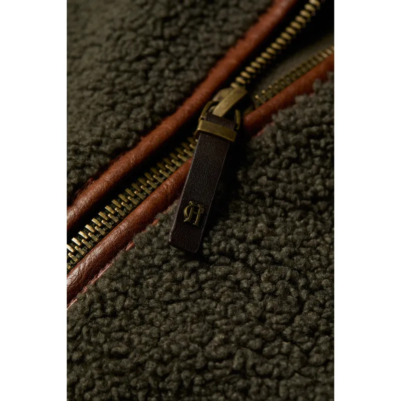 Holland Cooper Country Ladies Fleece Gilet - Khaki Borg