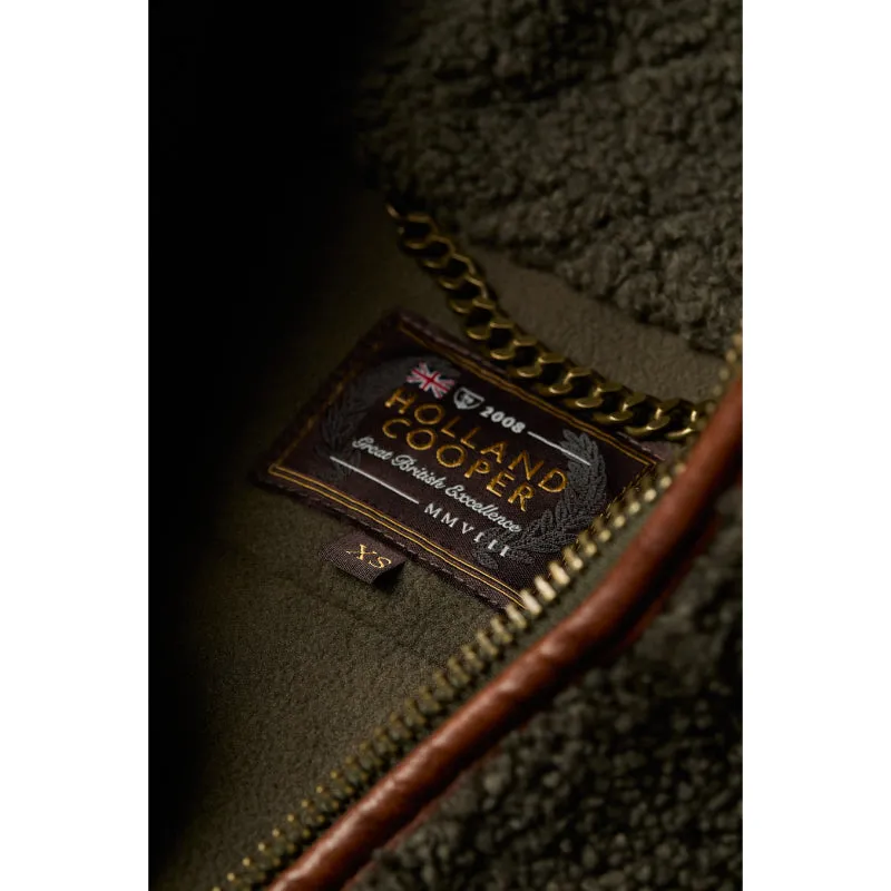 Holland Cooper Country Ladies Fleece Gilet - Khaki Borg
