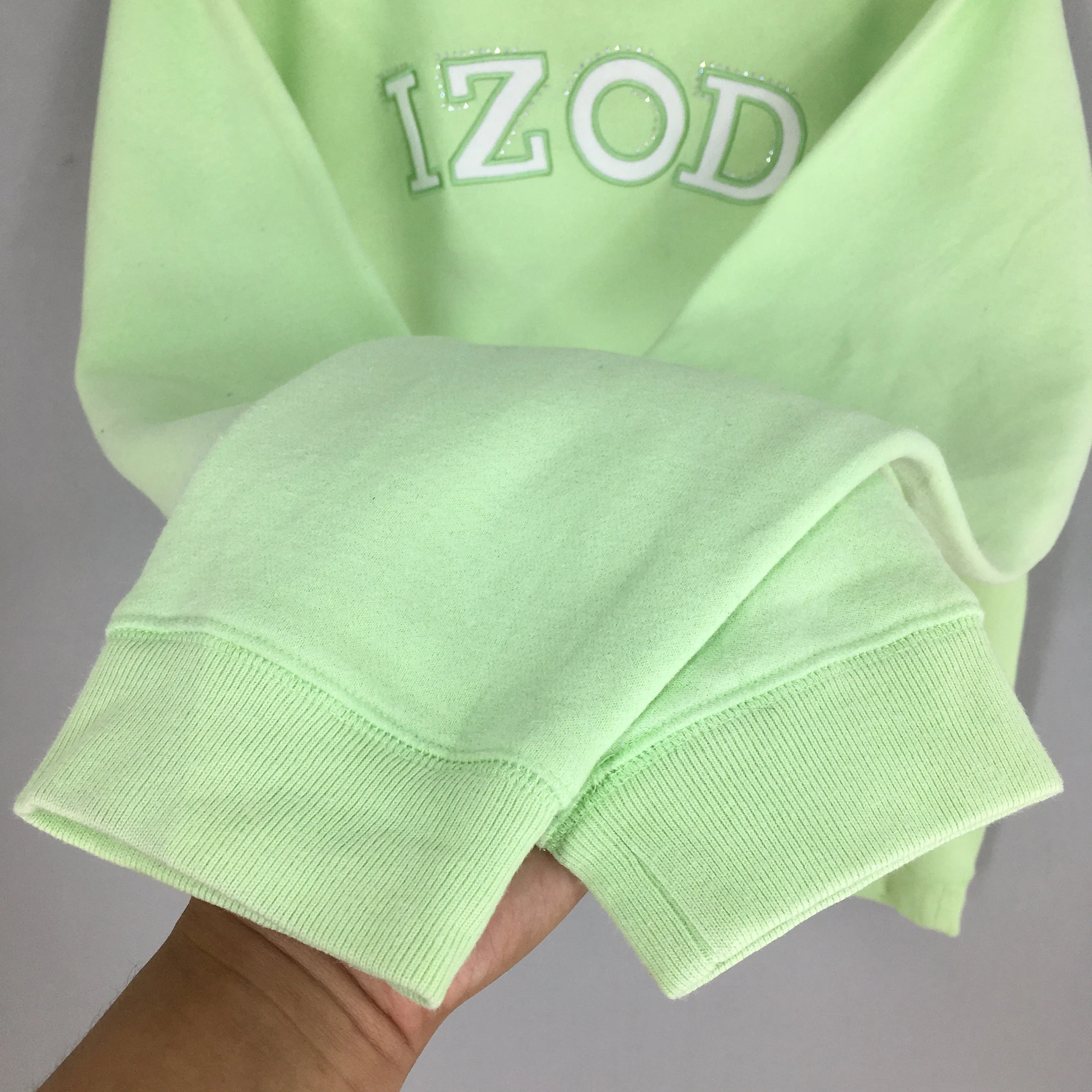 Izod Spell Out Embroidered Sweatshirt Green XXLarge