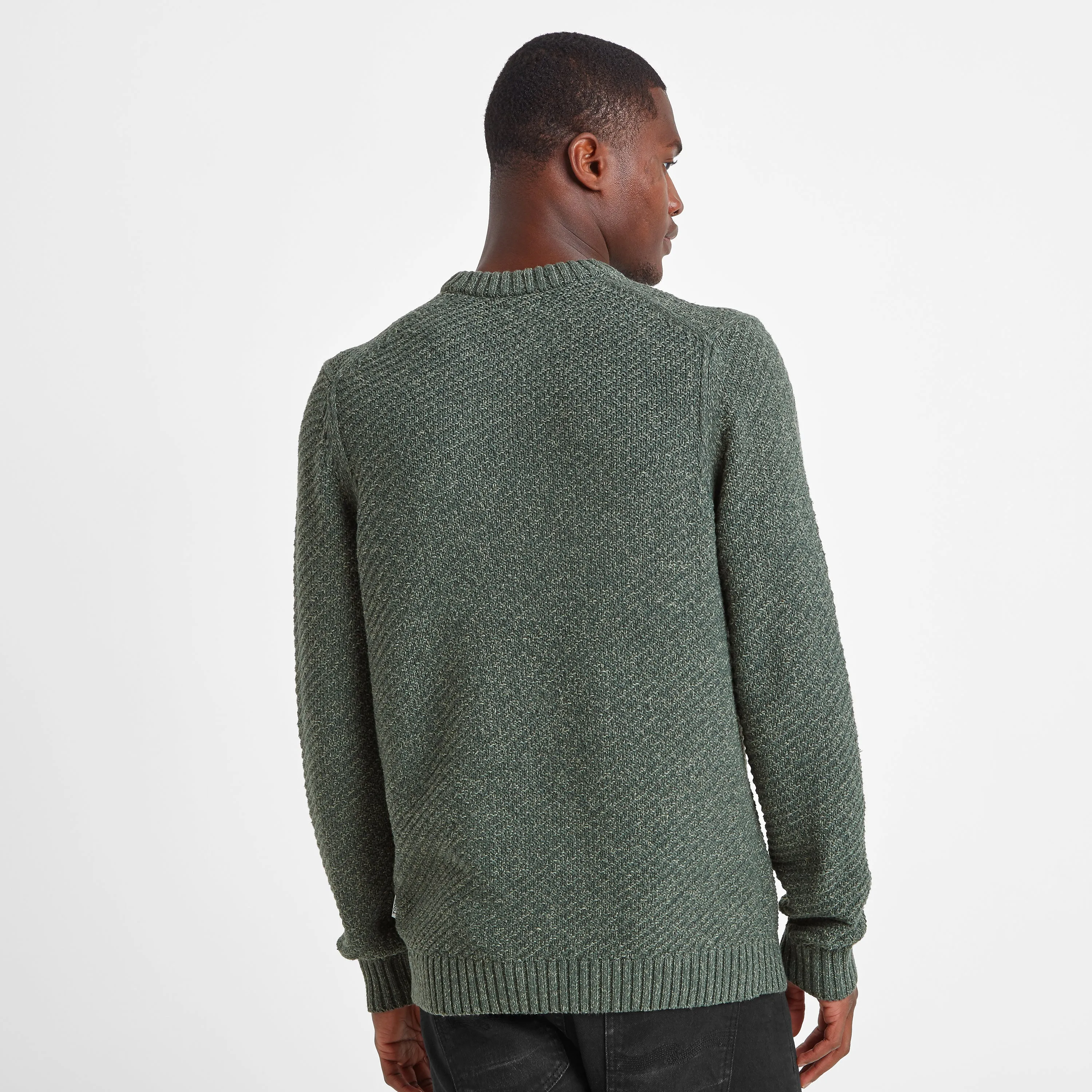 Jeremy Mens Knitted Jumper - Pine Green