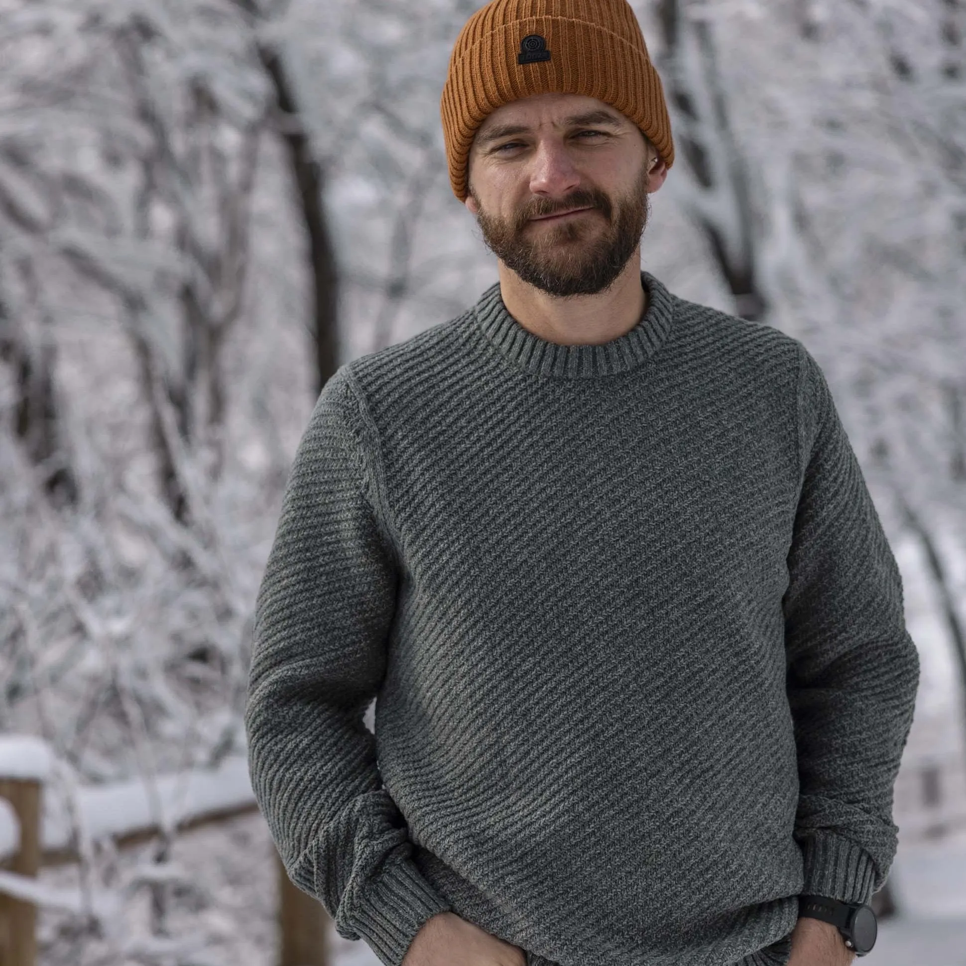 Jeremy Mens Knitted Jumper - Pine Green