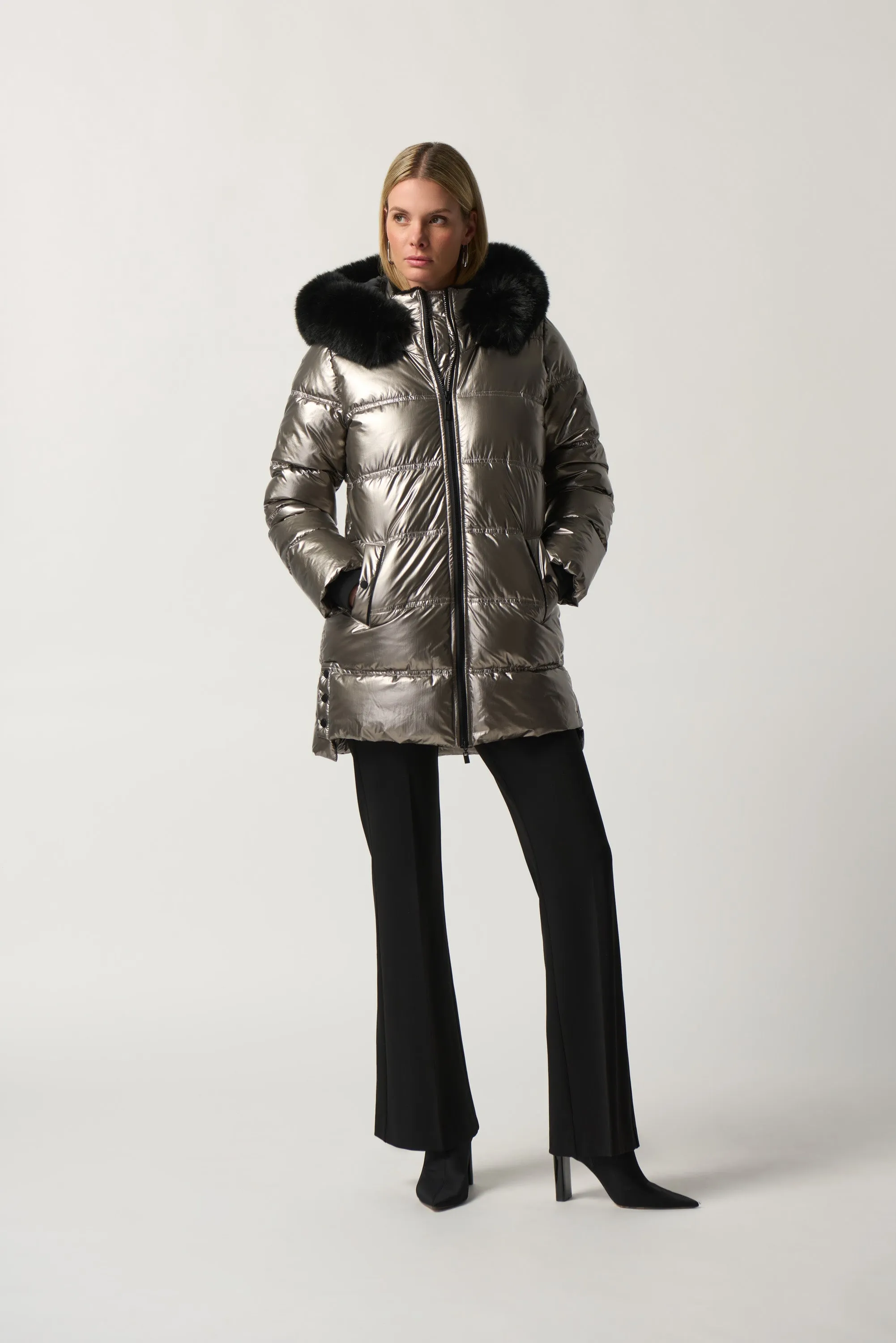 Joseph Ribkoff Hooded Puffer Coat Jr233923