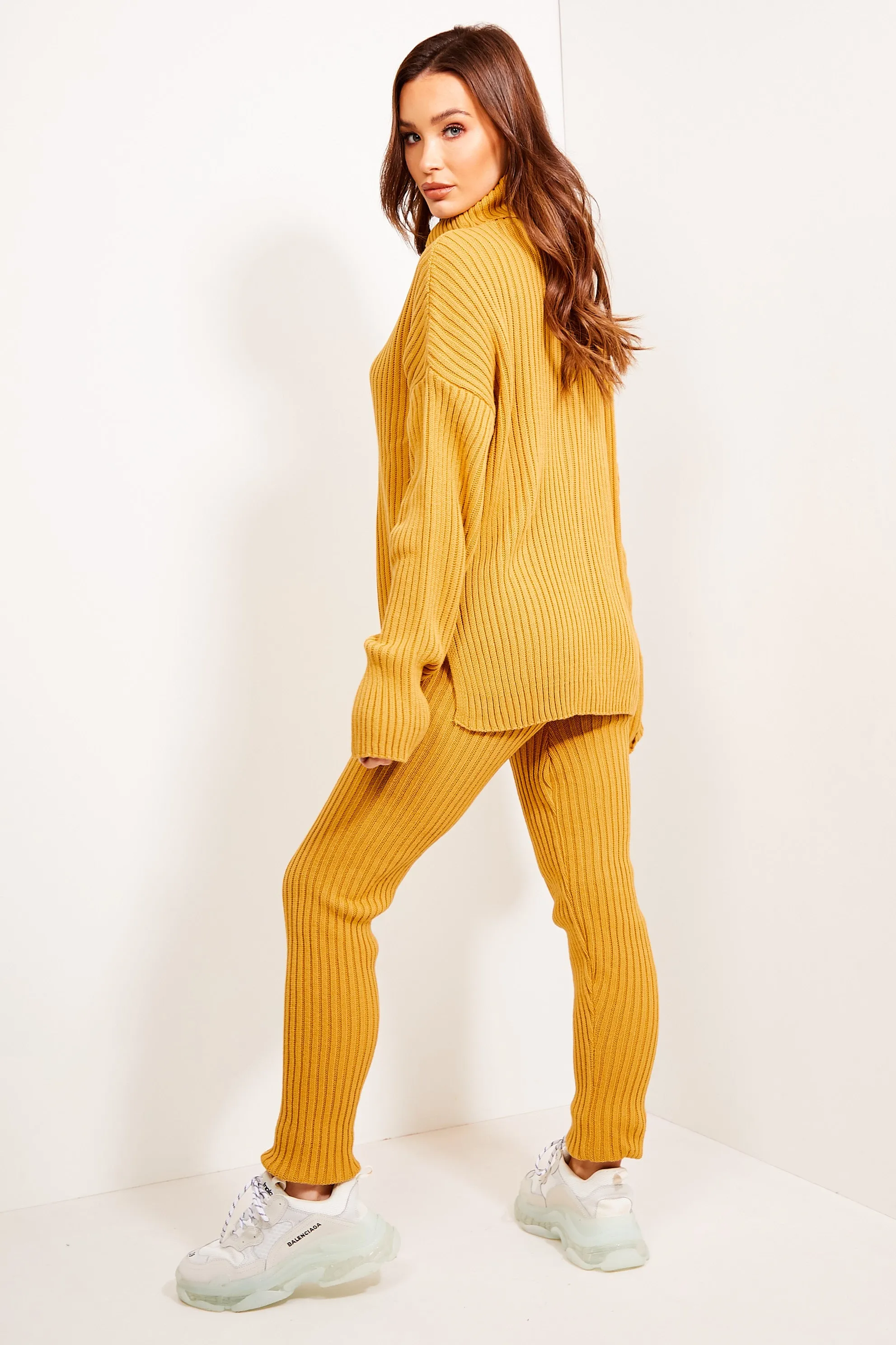 Juniper Camel Oversized Roll Neck Co-Ord