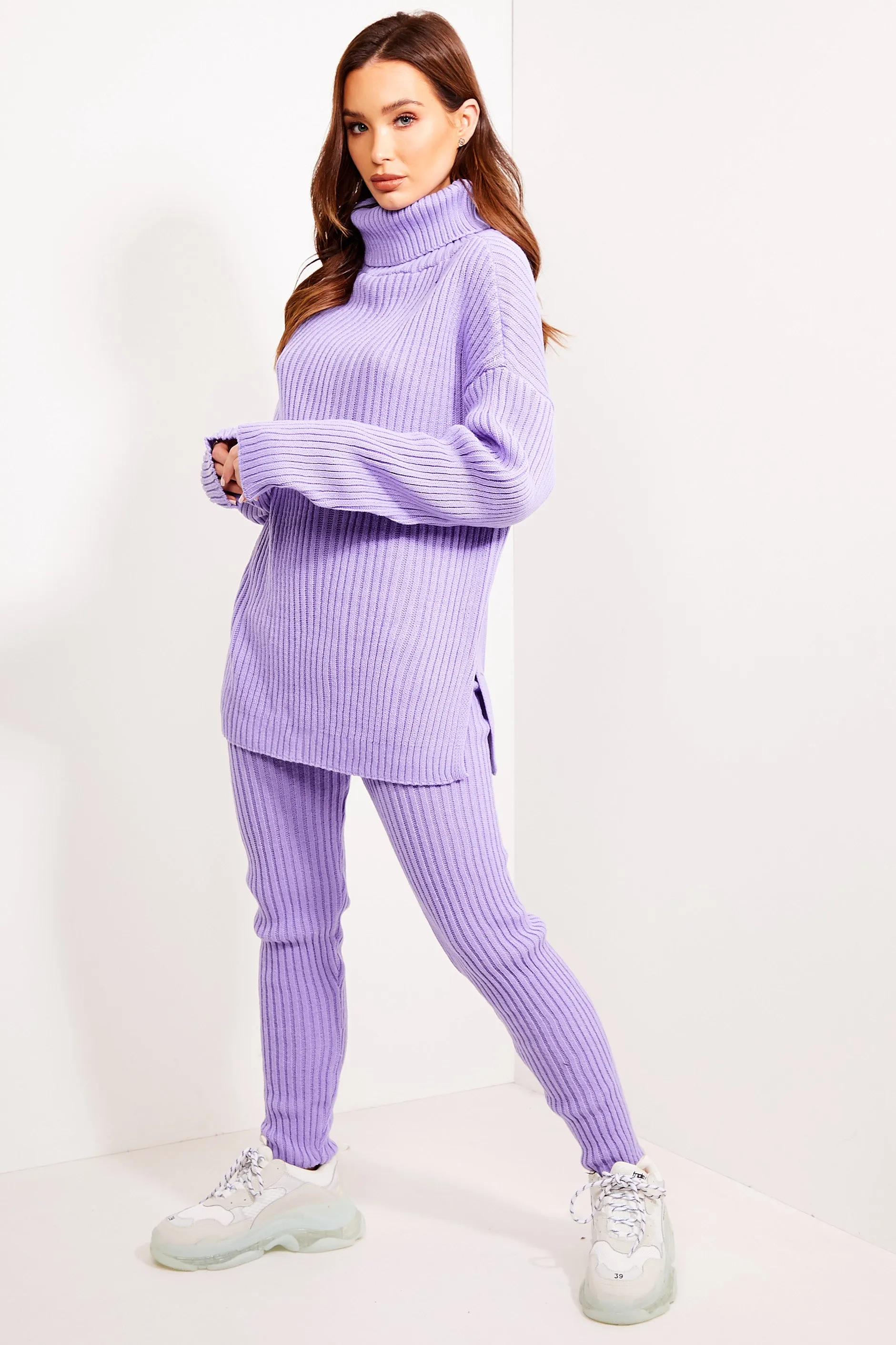 Juniper Lilac Oversized Roll Neck Co-Ord