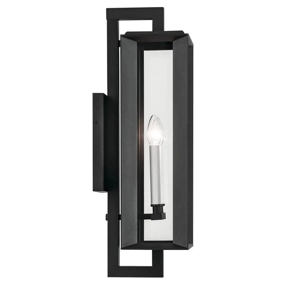 Kroft 24 In 2-Lights Outdoor Wall Light, Black Finish