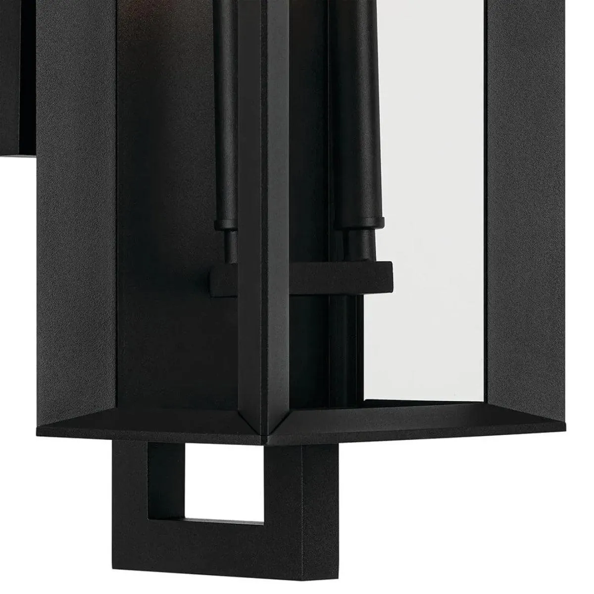 Kroft 24 In 2-Lights Outdoor Wall Light, Black Finish