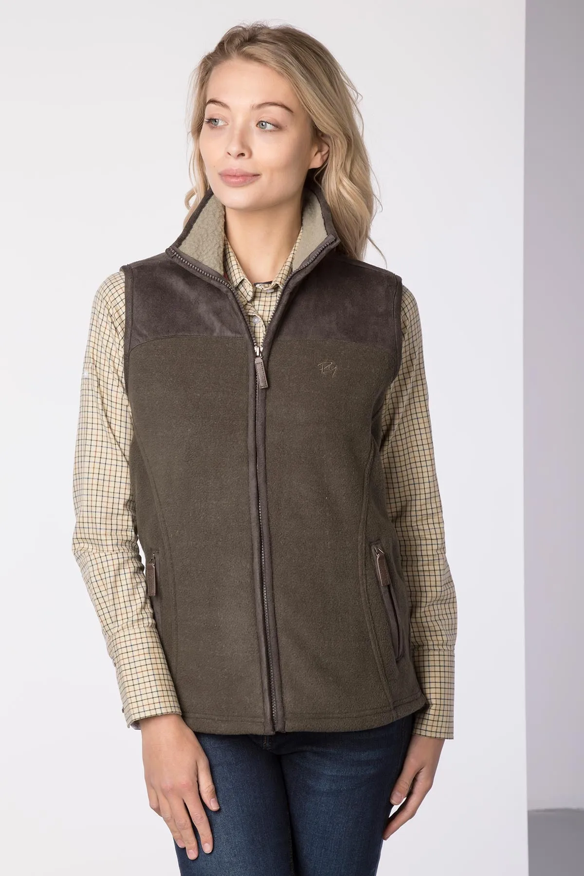 Ladies Garton II Fleece Gilet Ry Motif