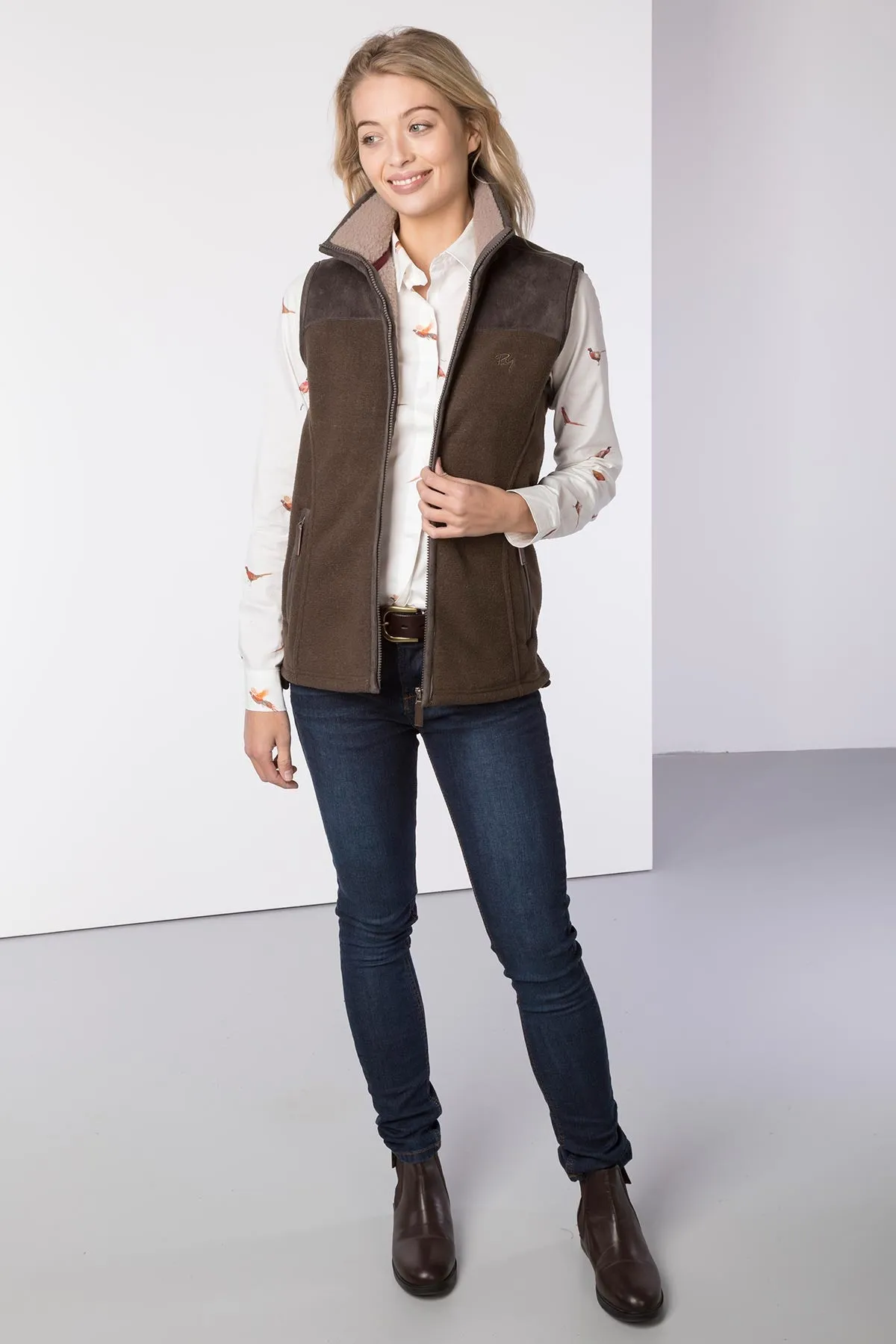 Ladies Garton II Fleece Gilet Ry Motif