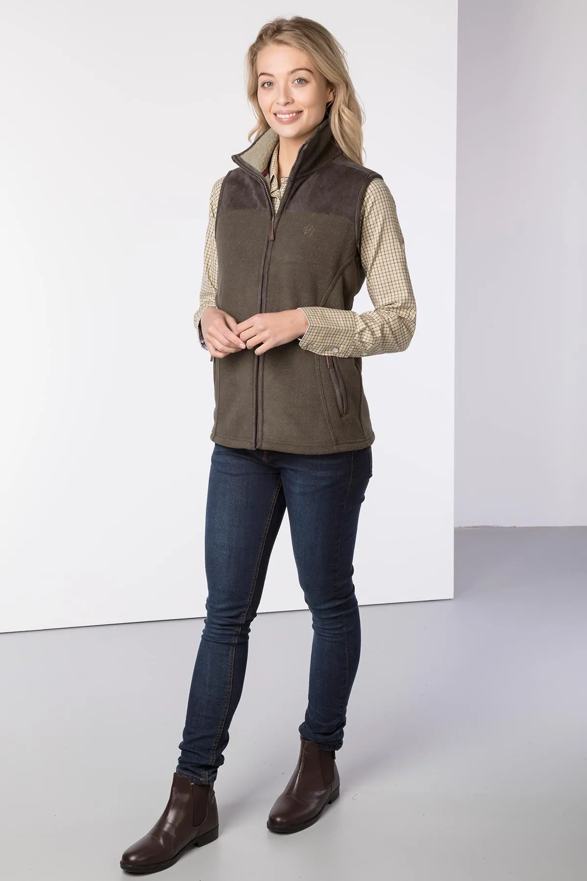 Ladies Garton II Fleece Gilet Ry Motif