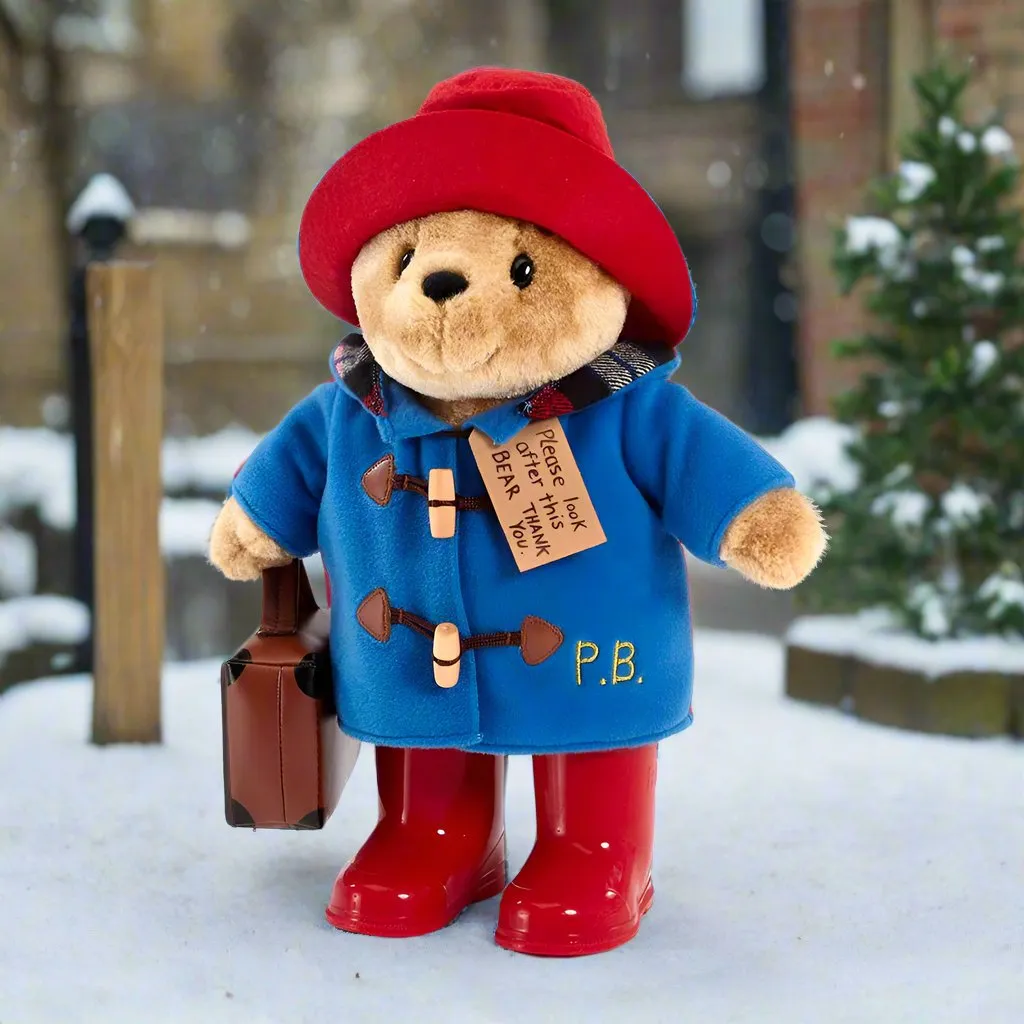 Large Paddington Bear with Boots and Case 34cm