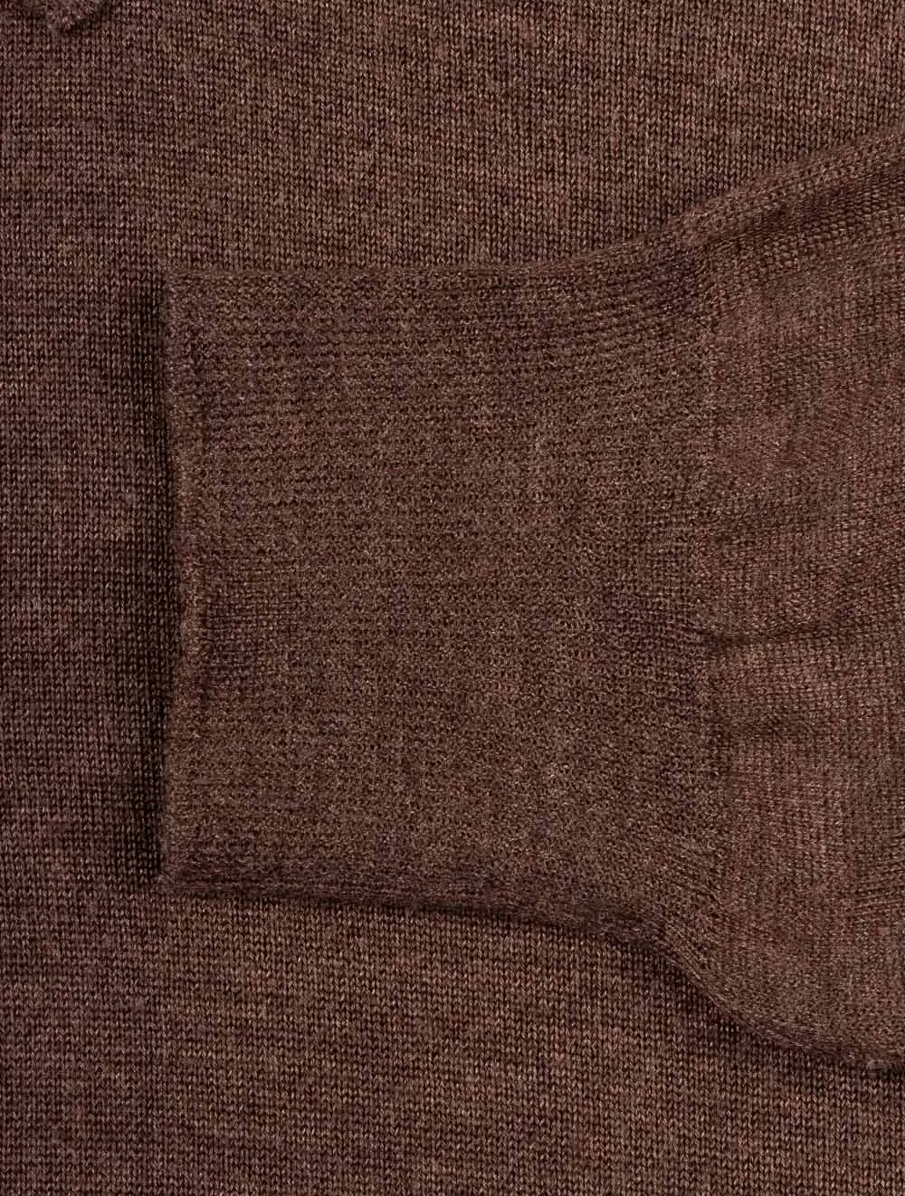 Long Sleeve Tennis Polo Brown