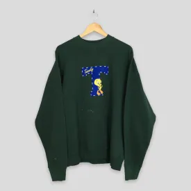 Looney Tunes Tweety Bird Green Sweatshirt XLarge
