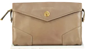 Marc by Marc Jacobs Taupe Leather Oversize clutch bag